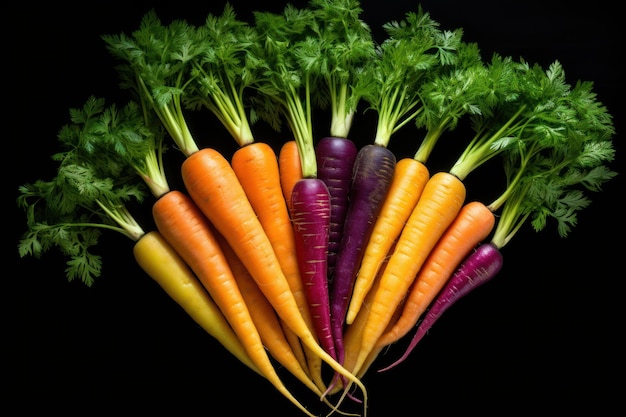 Fresh Carrots with Green Tops