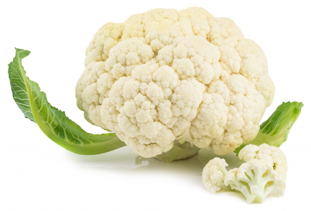 Fresh cauliflower isolated on white