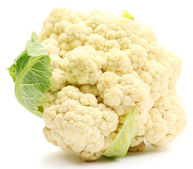 Fresh cauliflower isolated on white