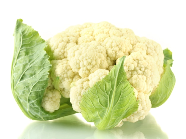 Fresh cauliflower isolated on white