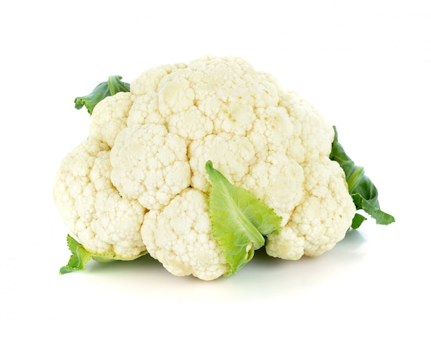 Fresh cauliflower isolated on white