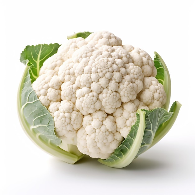 Fresh cauliflower in white background