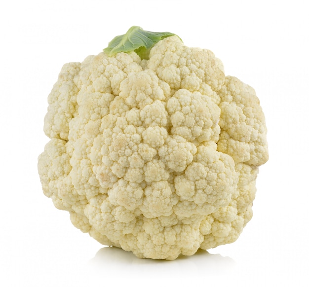 Fresh cauliflower on white background