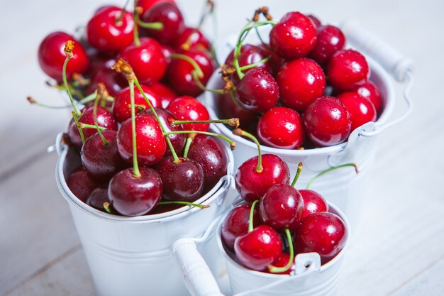 fresh cherries ready to eat