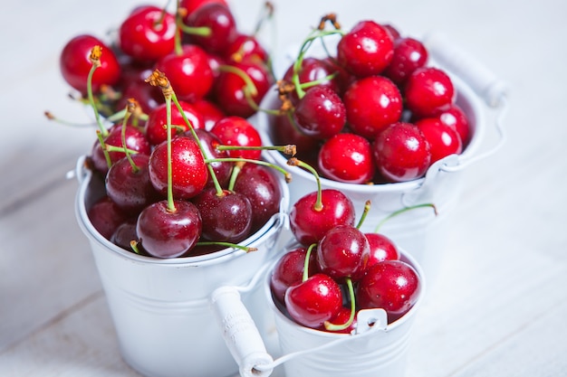 fresh cherries ready to eat