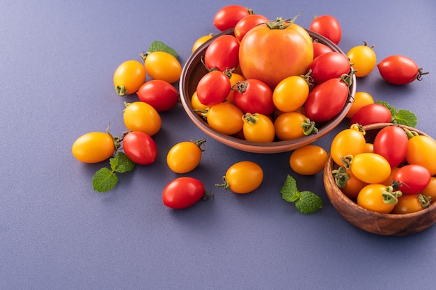 Fresh cherry tomatoes in bowl