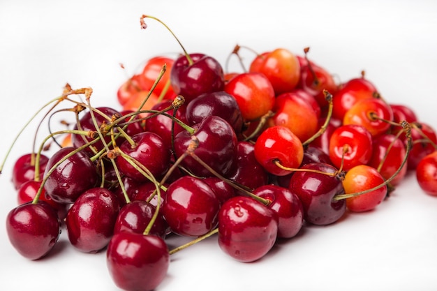 Fresh cherry with drop the water