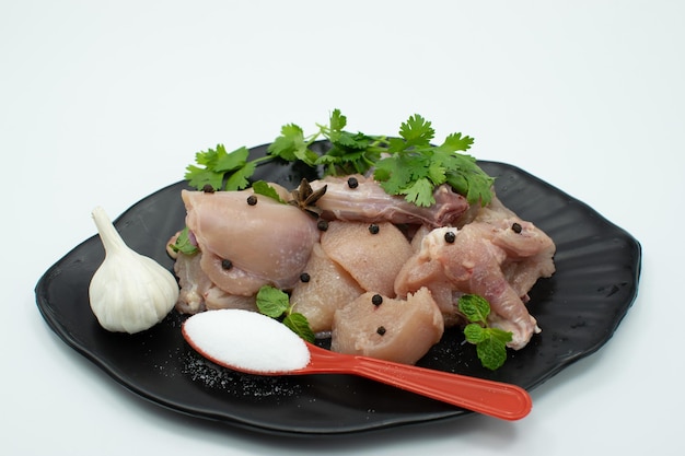 Fresh chicken meat on white background