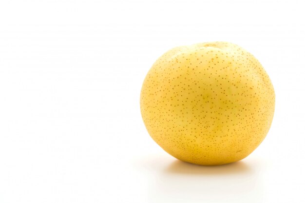 fresh Chinese pear on white background