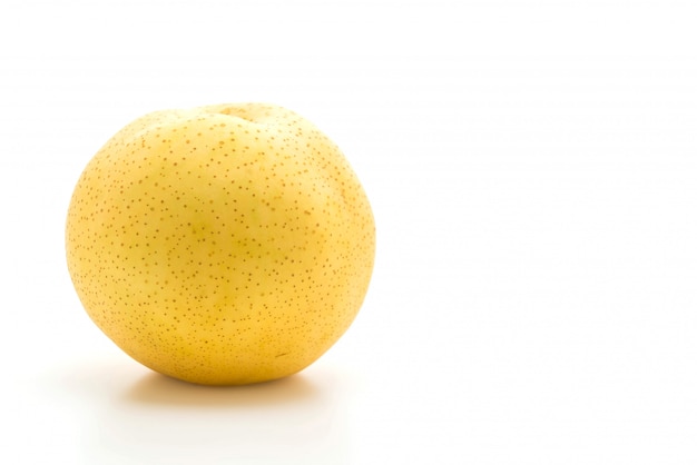 fresh Chinese pear on white background