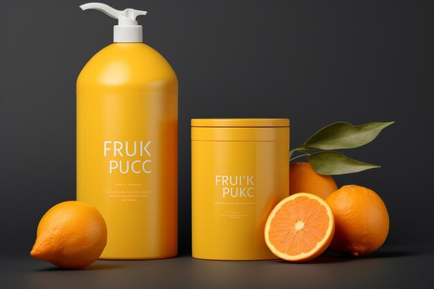 Fresh Citrus Beauty Product Packaging Mockup