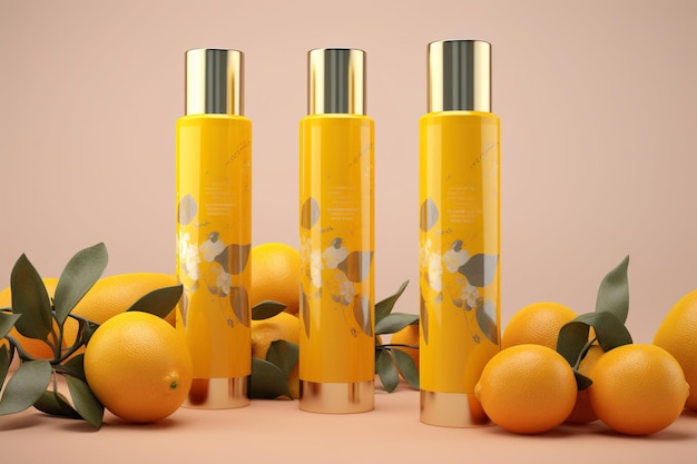 Fresh Citrus Beauty Product Packaging Mockup