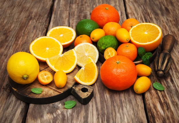 Fresh citrus fruits