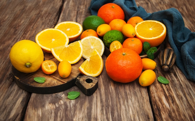 Fresh citrus fruits