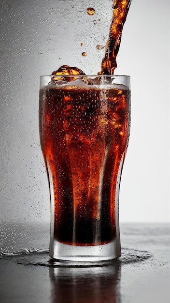 Fresh cola drink in glass