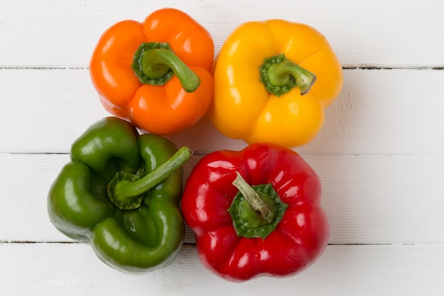 Fresh and colorful bell peppers