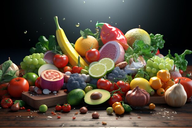 Fresh and colorful food