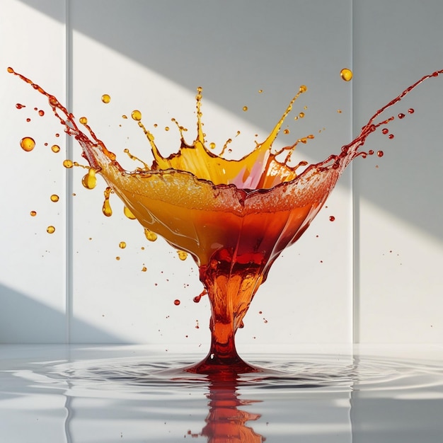 fresh and colorful orange juice splash design