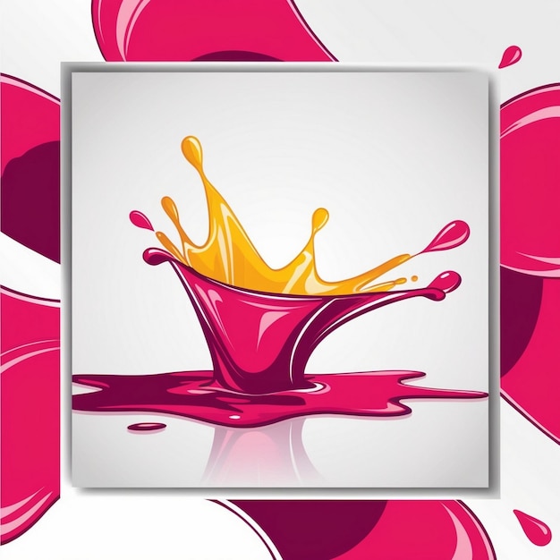 Photo fresh and colorful orange juice splash design