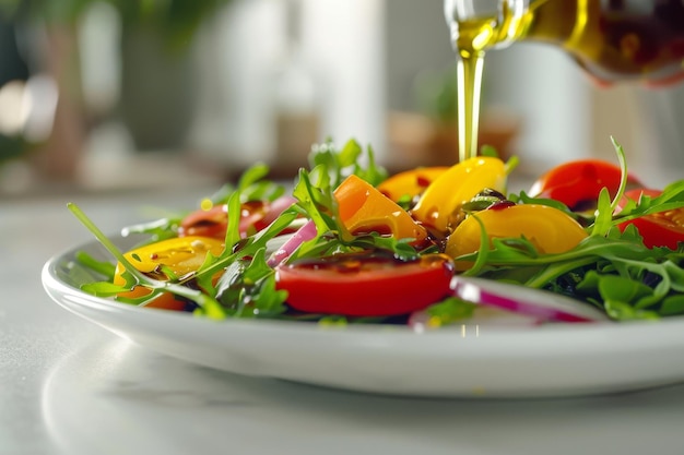 Fresh and Colorful Salad Plate