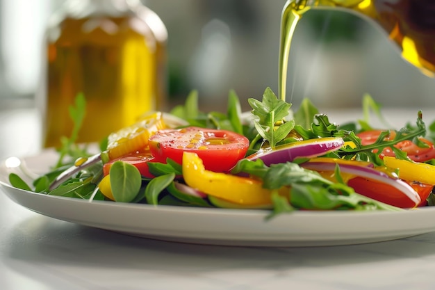 Fresh and Colorful Salad Plate