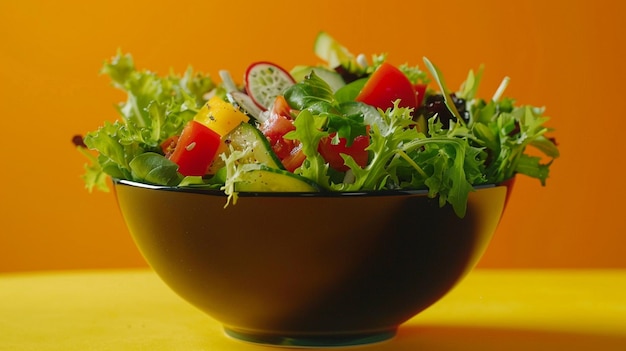 Fresh Colorful Vegetable Salad Bowl