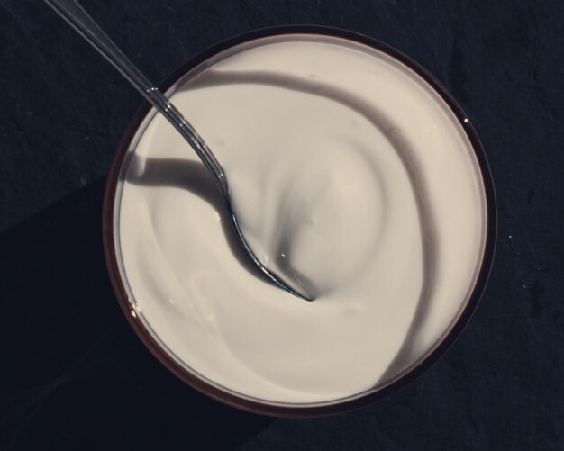 Fresh creamy white yogurt