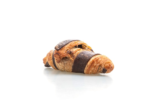 fresh croissant with chocolate