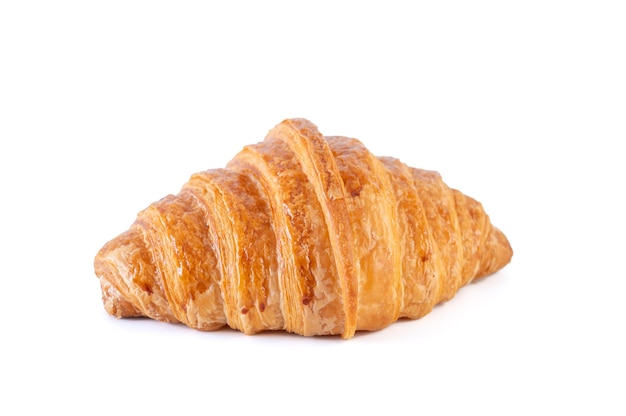 Fresh croissants on a white background. Croissants isolated. French breakfast