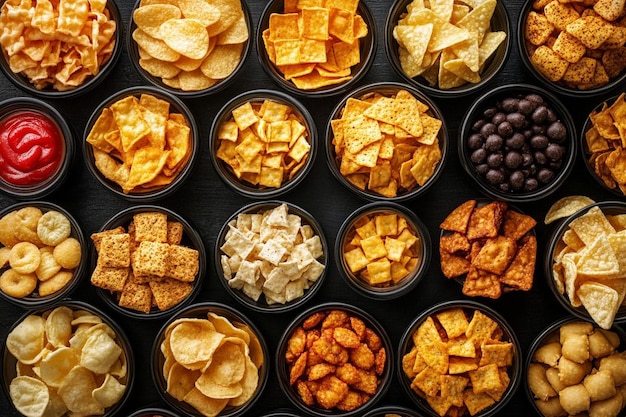 Photo fresh and crunchy snack options photo