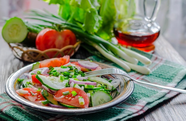 Fresh Cucumber and Tomato Salad