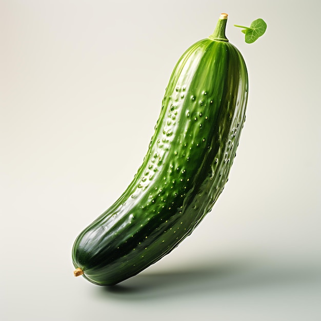 Fresh cucumber on white background