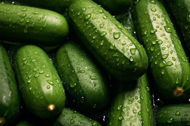 Fresh Cucumbers Ai generative