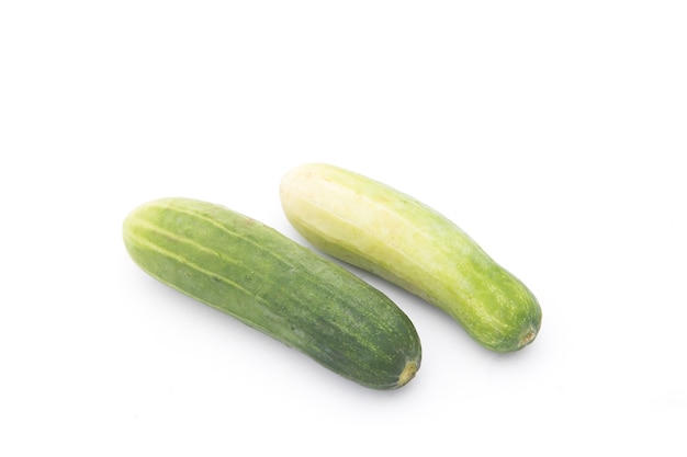 fresh cucumbers vegetable isolated on white background