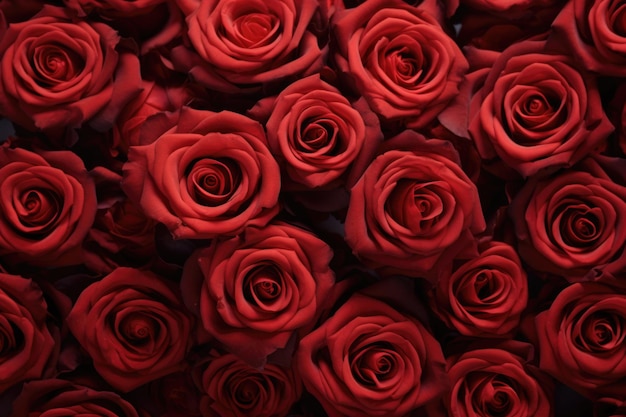 fresh dark red roses close up texture background