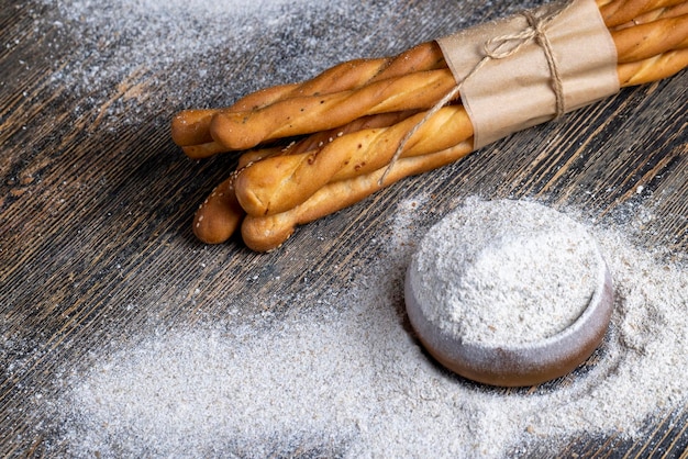 Fresh delicious bread made from flour and other natural products