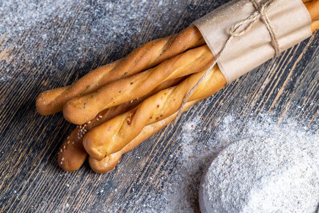 Fresh delicious bread made from flour and other natural products