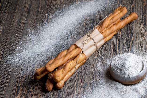 Fresh delicious bread made from flour and other natural products