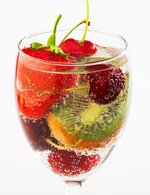 Fresh drink with fruits