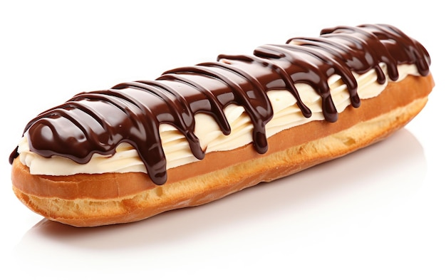 Fresh Eclair Display Scene on a White background