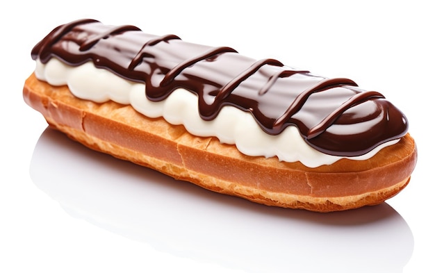 Fresh Eclair Display Scene on a White background