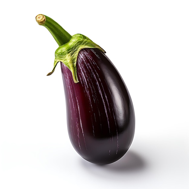 fresh egg plant on white background