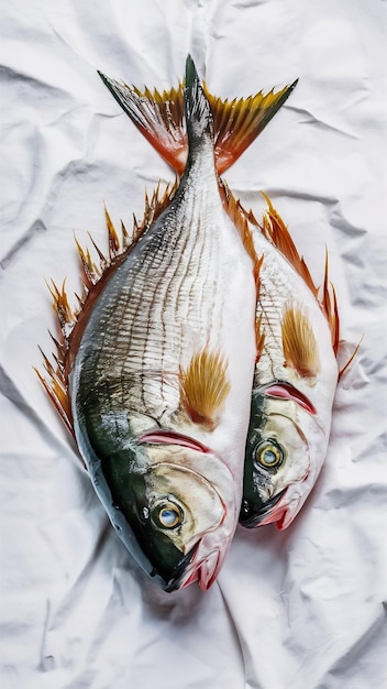 Fresh ferring ocean fish isolated on white background