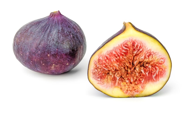 Fresh figs isolated on white