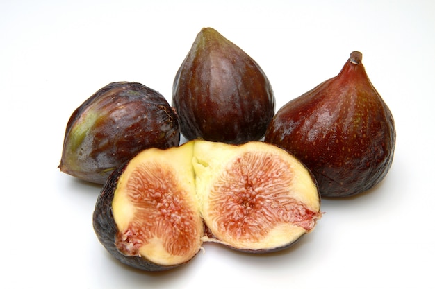 fresh figs on white