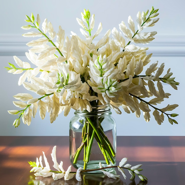 Fresh Flowers In A Jar