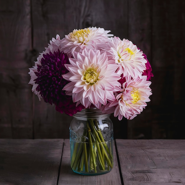 Fresh Flowers In A Jar