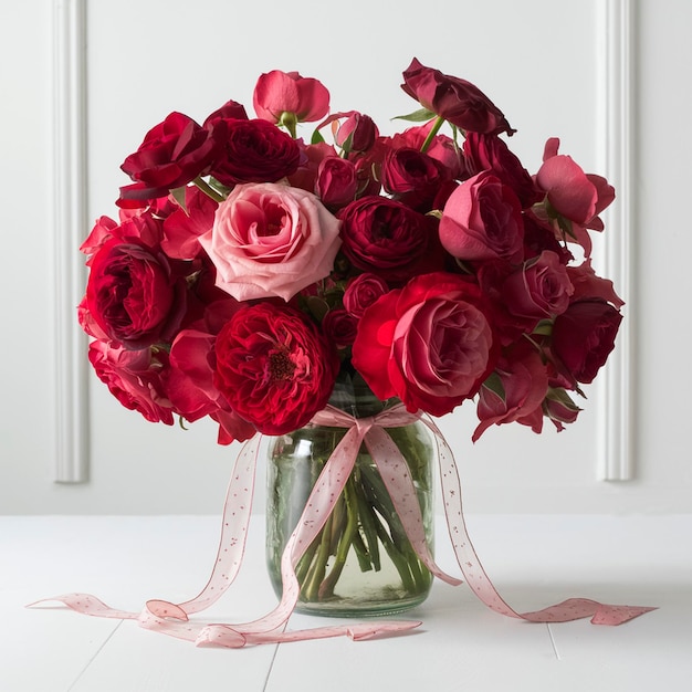 Fresh Flowers In A Jar