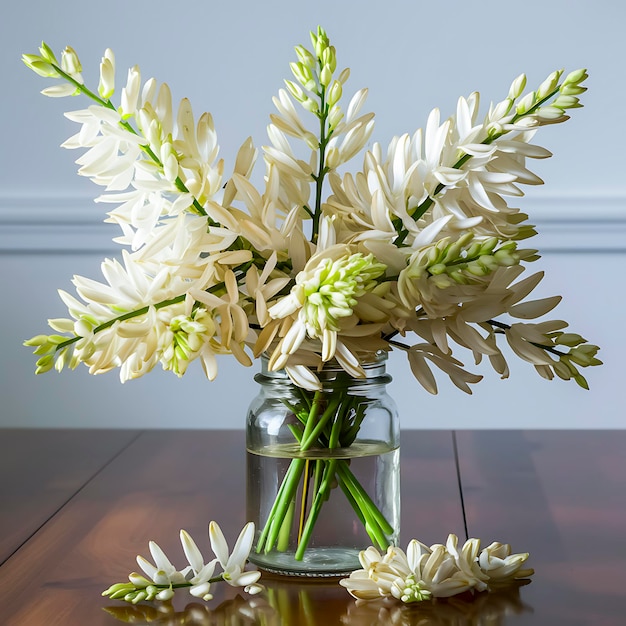 Fresh Flowers In A Jar