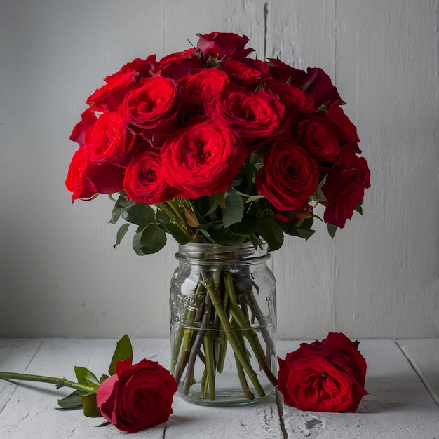 Fresh Flowers In A Jar